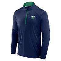 Men's Fanatics Navy Notre Dame Fighting Irish Fundamental Defender Quarter-Zip Jacket