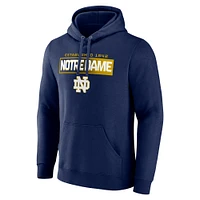 Men's Fanatics  Navy Notre Dame Fighting Irish Iconic Fleece Down The Field Pullover Hoodie