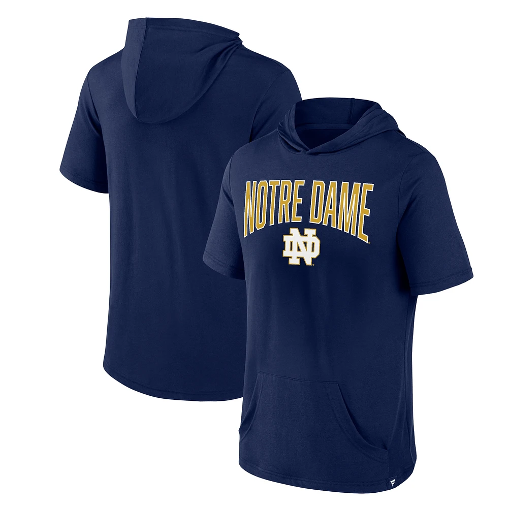 T-shirt à capuche Fanatics Navy Notre Dame Fighting Irish Outline Lower Arch pour hommes