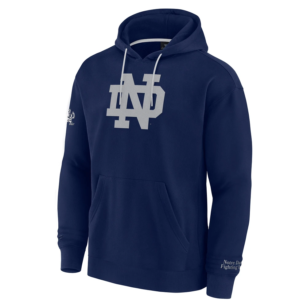 Sweat à capuche bleu marine Fanatics pour homme Notre Dame Fighting Irish Pace