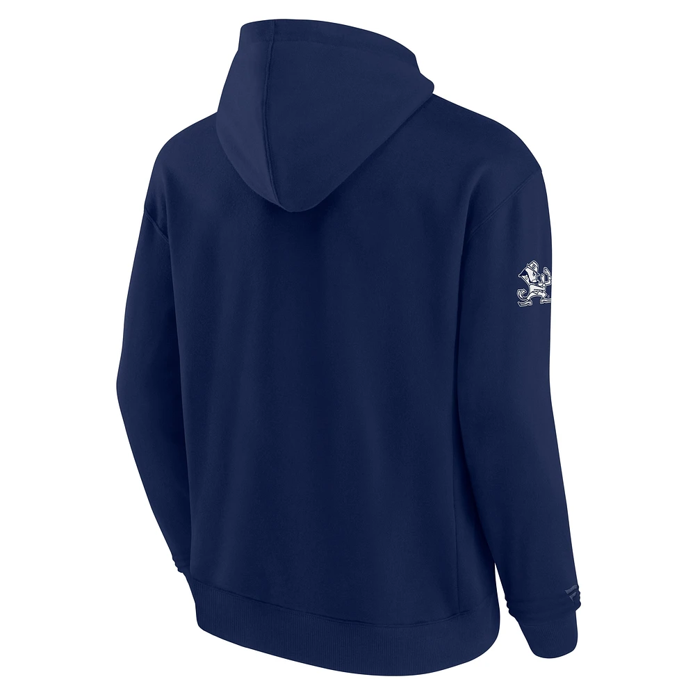 Sweat à capuche bleu marine Fanatics pour homme Notre Dame Fighting Irish Pace