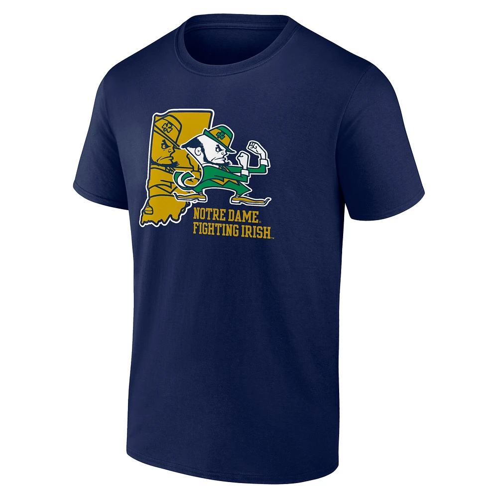 Men's Fanatics Navy Notre Dame Fighting Irish State Lock T-Shirt