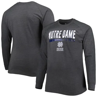 Notre Dame Fighting Irish Big & Tall Two-Hit Raglan Long Sleeve T-Shirt