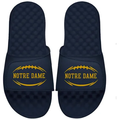 Notre Dame Fighting Irish ISlide Football Logo Slide Sandals - Navy