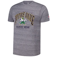 Men's League Collegiate Wear Heather Gray Notre Dame Fighting Irish Tall Arch 2.0 Victory Falls Tri-Blend T-Shirt