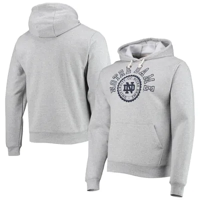 Notre Dame Fighting Irish League Collegiate Wear Seal Neuvo Essential Fleece Pullover Hoodie - Heathered Gray