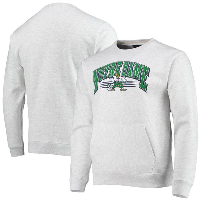 Men's League Collegiate Wear Heathered Grey Notre Dame Fighting Irish Upperclassman Pocket Pullover Sweatshirt