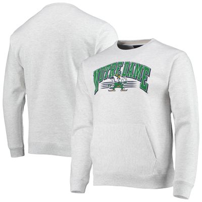 Men's League Collegiate Wear Heathered Gray Notre Dame Fighting Irish Upperclassman Pocket Pullover Sweatshirt