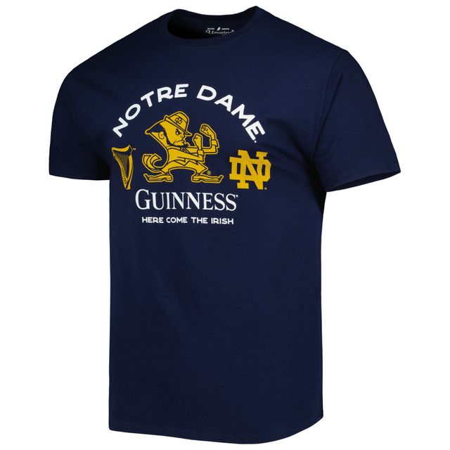 Men's League Collegiate Wear Navy Notre Dame Fighting Irish Guinness Here Come the T-Shirt