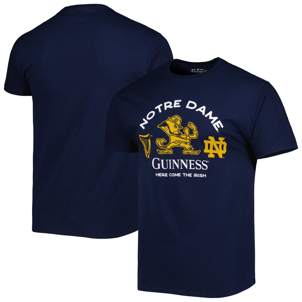 Men's League Collegiate Wear Navy Notre Dame Fighting Irish Guinness Here Come the T-Shirt