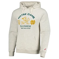 Men's League Collegiate Wear Oatmeal Notre Dame Fighting Irish Guinness Stadium Sweat à capuche épais