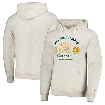 Men's League Collegiate Wear Oatmeal Notre Dame Fighting Irish Guinness Stadium Sweat à capuche épais