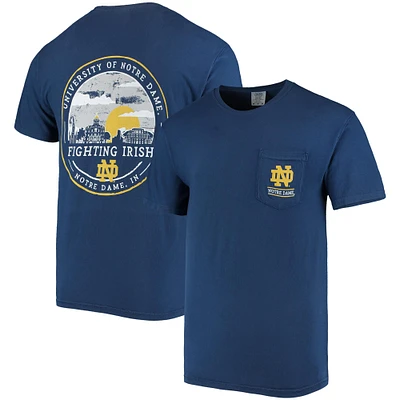 Men's Navy Notre Dame Fighting Irish Circle Campus Scene T-Shirt