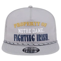 Casquette ajustable grise style golfeur Fighting Irish de Notre Dame pour homme de New Era