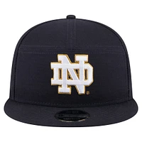 Men's New Era Navy Notre Dame Fighting Irish Adventure Canvas Split Panel 9FIFTY Snapback Hat