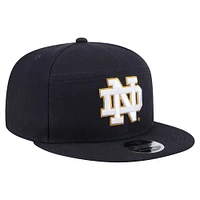 Men's New Era Navy Notre Dame Fighting Irish Adventure Canvas Split Panel 9FIFTY Snapback Hat