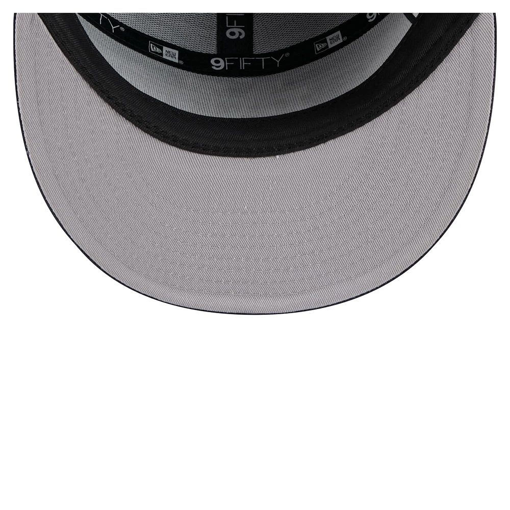 Men's New Era Navy Notre Dame Fighting Irish Adventure Canvas Split Panel 9FIFTY Snapback Hat