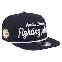 Men's New Era Navy Notre Dame Fighting Irish Adventure Team Text Golfer Snapback Hat