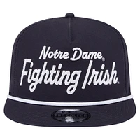 Men's New Era Navy Notre Dame Fighting Irish Adventure Team Text Golfer Snapback Hat