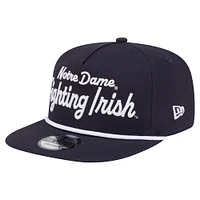 Men's New Era Navy Notre Dame Fighting Irish Adventure Team Text Golfer Snapback Hat