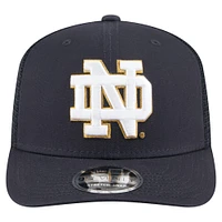 Men's New Era Navy Notre Dame Fighting Irish Primary 9SEVENTY Trucker Stretch-Snap Hat