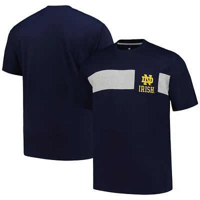 Profil pour homme Notre Dame Fighting Irish Big & Tall T-shirt à rayures colorées