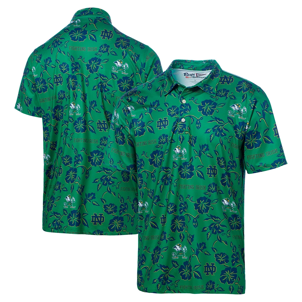 Polo Reyn Spooner vert Notre Dame Fighting Irish Performance pour hommes