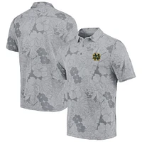 Polo Tommy Bahama gris Notre Dame Fighting Irish Miramar Blooms pour hommes