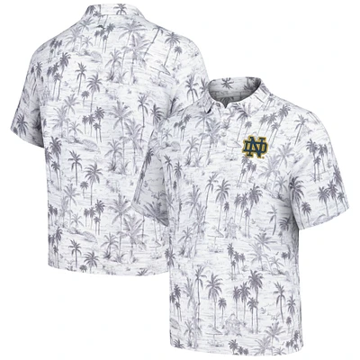 Men's Tommy Bahama Gray Notre Dame Fighting Irish Sport Cabana Shores IslandZone Tri-Blend Polo