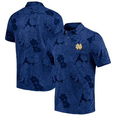 Polo Tommy Bahama Navy Notre Dame Fighting Irish Miramar Blooms pour hommes