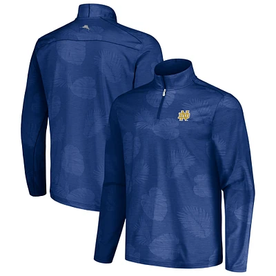 Men's Tommy Bahama Navy Notre Dame Fighting Irish Sport Delray Frond Quarter-Zip Jacket