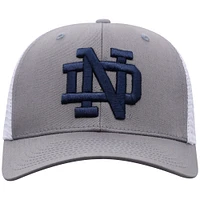 Men's Top of the World Gray/White Notre Dame Fighting Irish Victory Baseline Trucker Adjustable Hat