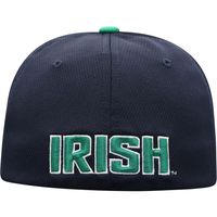 Men's Top of the World Navy/Green Notre Dame Fighting Irish Two-Tone Reflex Hybrid Tech Flex Hat