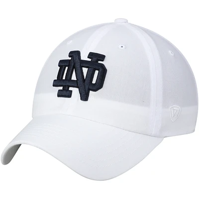 Casquette ajustable Top of the World blanche pour homme de Notre Dame Fighting Irish