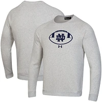 Sweat-shirt Under Armour Ash Notre Dame Fighting Irish Football Coaches Rival Raglan pour hommes