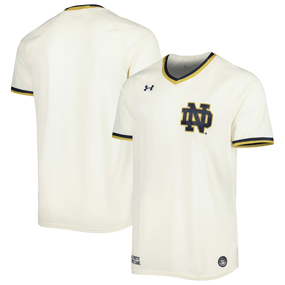 Men's Under Armour #42 White Notre Dame Fighting Irish Replica