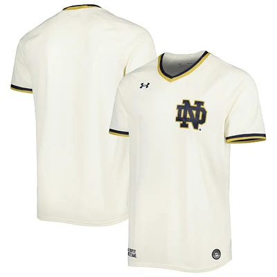 Under Armour Notre Dame Fighting Irish Replica Maillot de Baseball Homme Crème