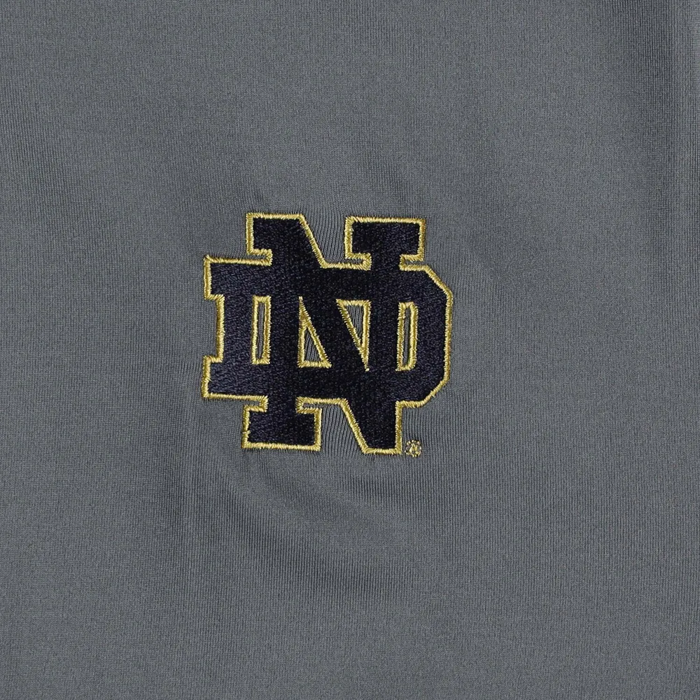 Under Armour Gris/Blanc Notre Dame Fighting Irish Green Blocked Polo Performance Homme