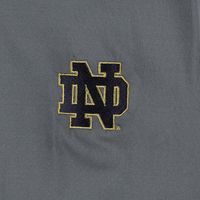 Men's Under Armour Gray/White Notre Dame Fighting Irish Green Blocked Polo Performance