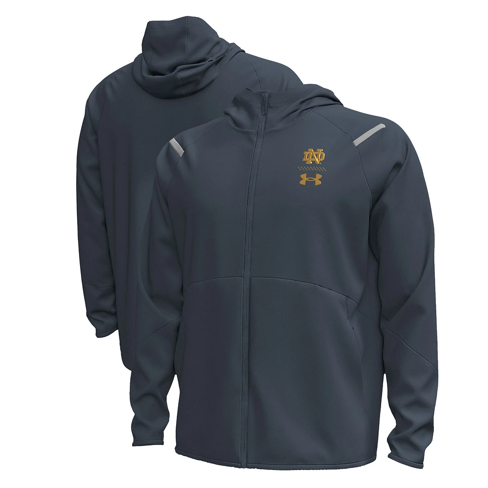 Men's Under Armour Gray Notre Dame Fighting Irish 2024 Shamrock Series Full-Zip Jacket