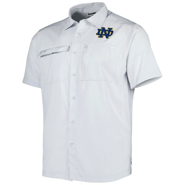 Under Armour Notre Dame Fighting Irish Motivate Chemise boutonnée grise pour homme