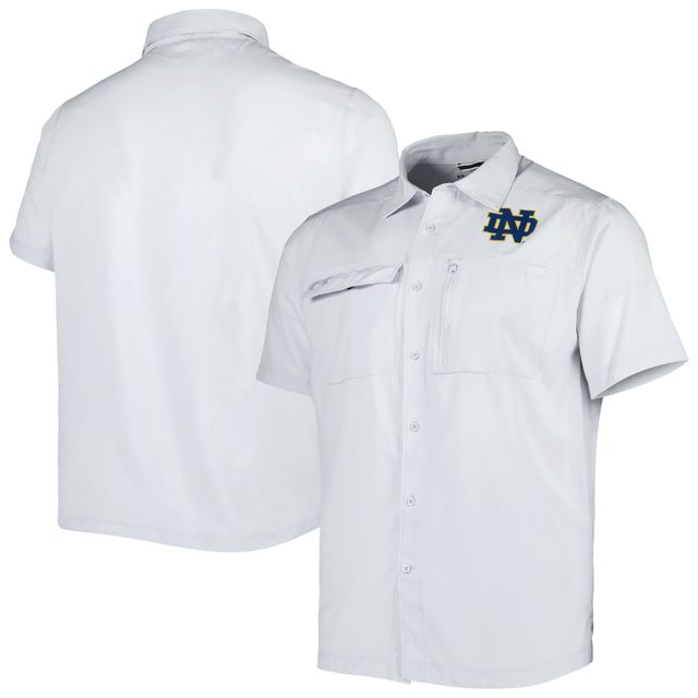 Under Armour Notre Dame Fighting Irish Motivate Chemise boutonnée grise pour homme