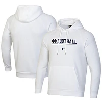 Sweat à capuche gris Under Armour Notre Dame Fighting Irish Sideline Football All Day Raglan pour hommes