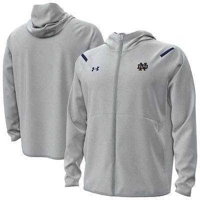 Veste à capuche en polaire demi-zippée Under Armour grise Notre Dame Fighting Irish Unstoppable Performance pour homme