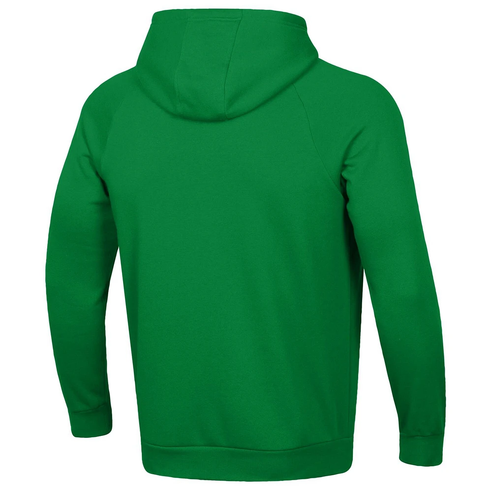 Sweat à capuche vert Under Armour Notre Dame Fighting Irish All Fight Raglan pour hommes