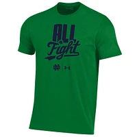 UAR ND GREEN MENS IRISH ALL FIGHT SS PERFORMANCE COTTON TEE TEEMENPFM