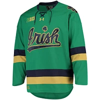 Men's Under Armour Green Notre Dame Fighting Irish Replica Hockey Jersey