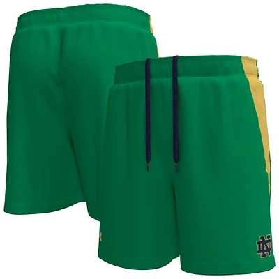 Short de performance Under Armour Tech Vent vert Notre Dame Fighting Irish pour homme