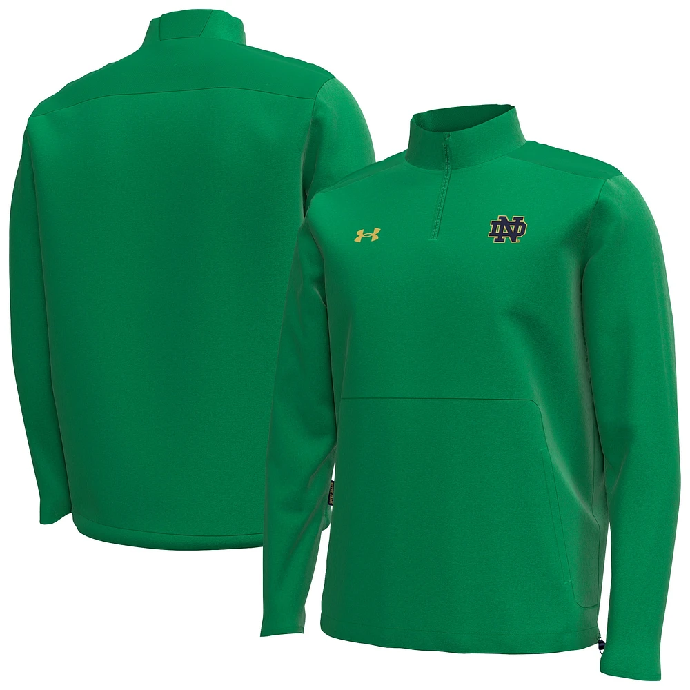 Men's Under Armour  Kelly Green Notre Dame Fighting Irish Motivate Quarter-Zip Performance Jacket