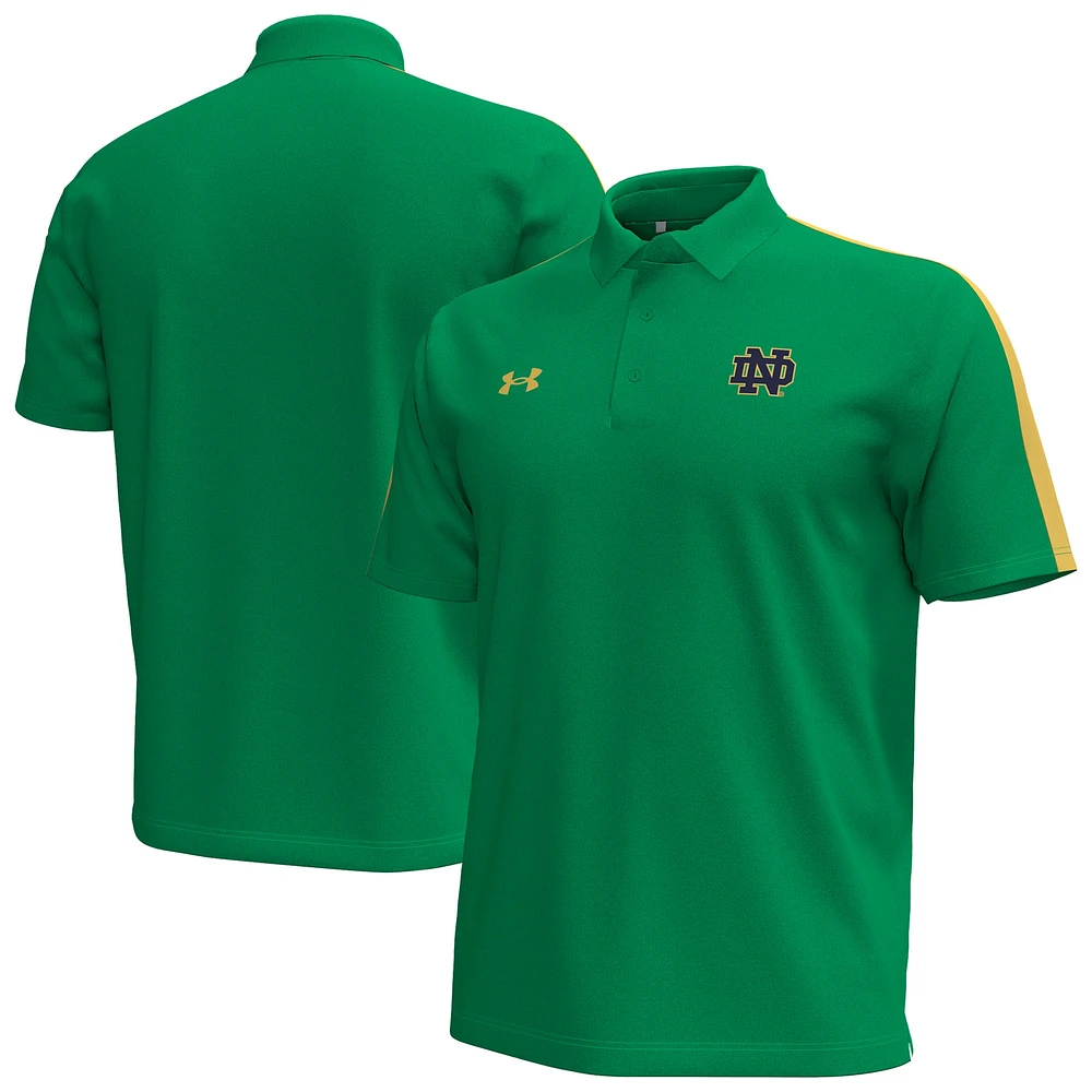 Polo Under Armour Kelly Green Notre Dame Fighting Irish Pinnacle Performance pour hommes